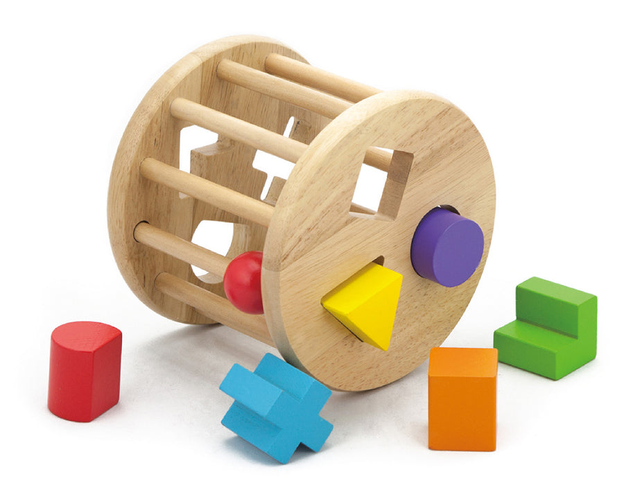 Viga wooden shape sorting wheel
