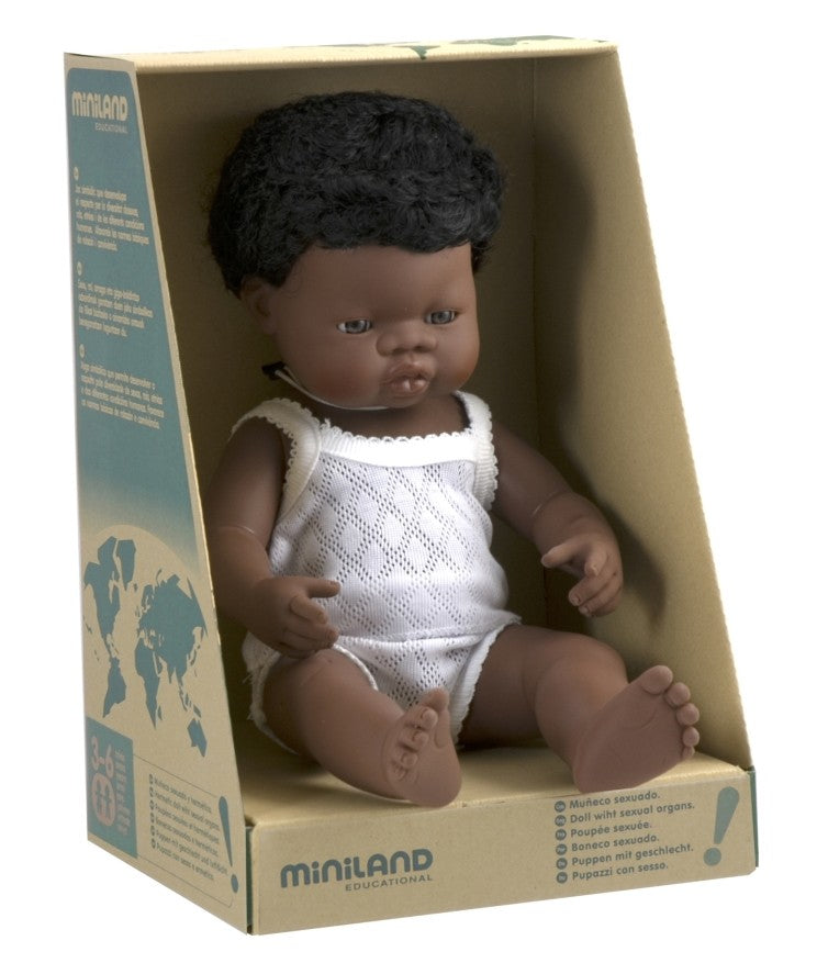 Miniland - African Boy Doll 38cm