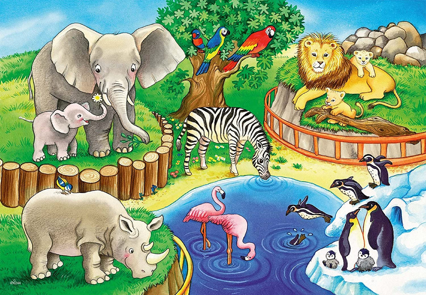 Ravensburger - Animals In The Zoo Puzzle 2 X 12 Pc