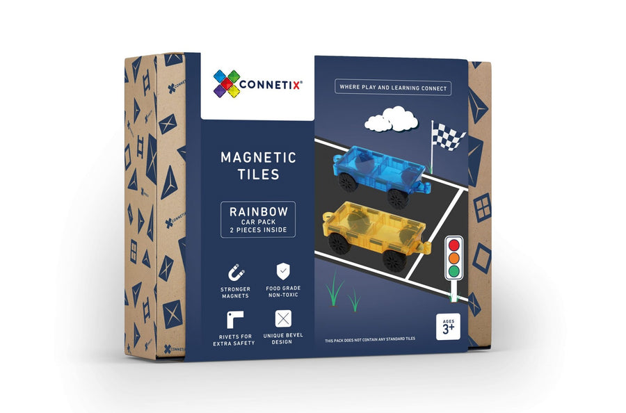 Connetix Magnetic Tiles Rainbow Car Park 2 Pieces