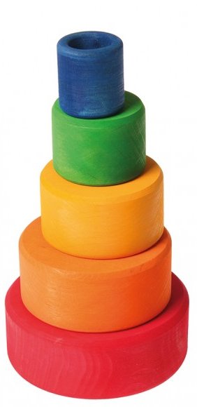 Wooden Rainbow Stacking Bowls