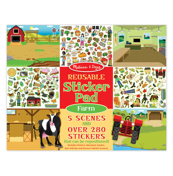 Melissa And Doug - Reusable Sticker Pad Farm