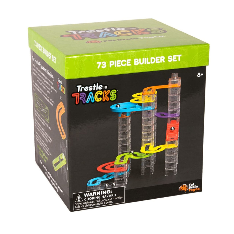 Fat Brain Toys Trestle Tracks Builder Set 73 Piece