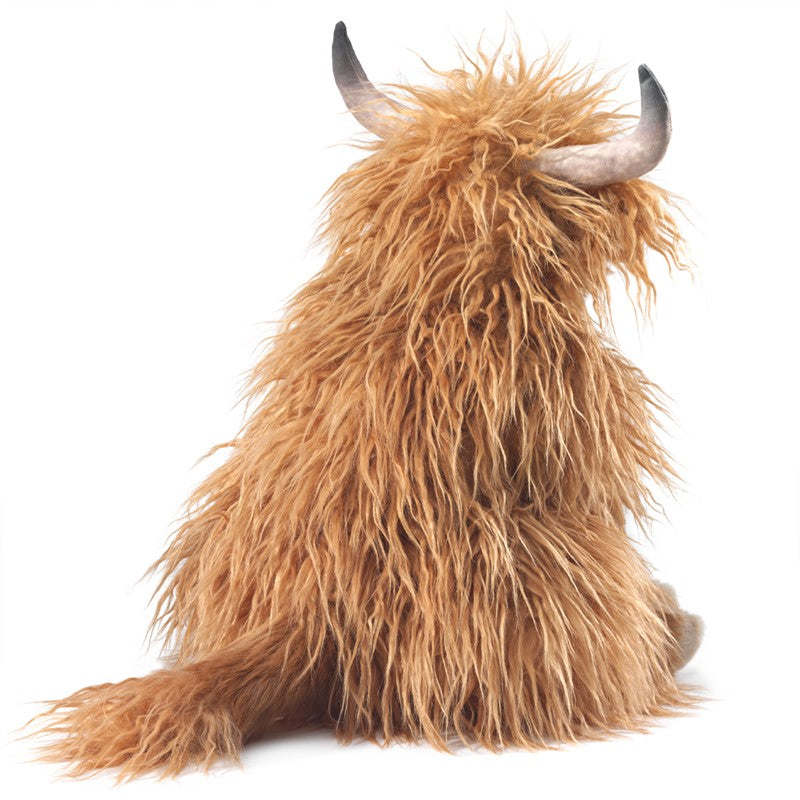 Folkmanis Highland Cow Puppet back