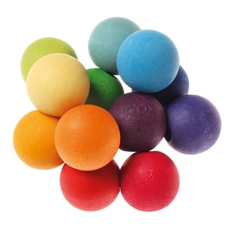 Grimms - Wooden Grasping Beads Rainbow