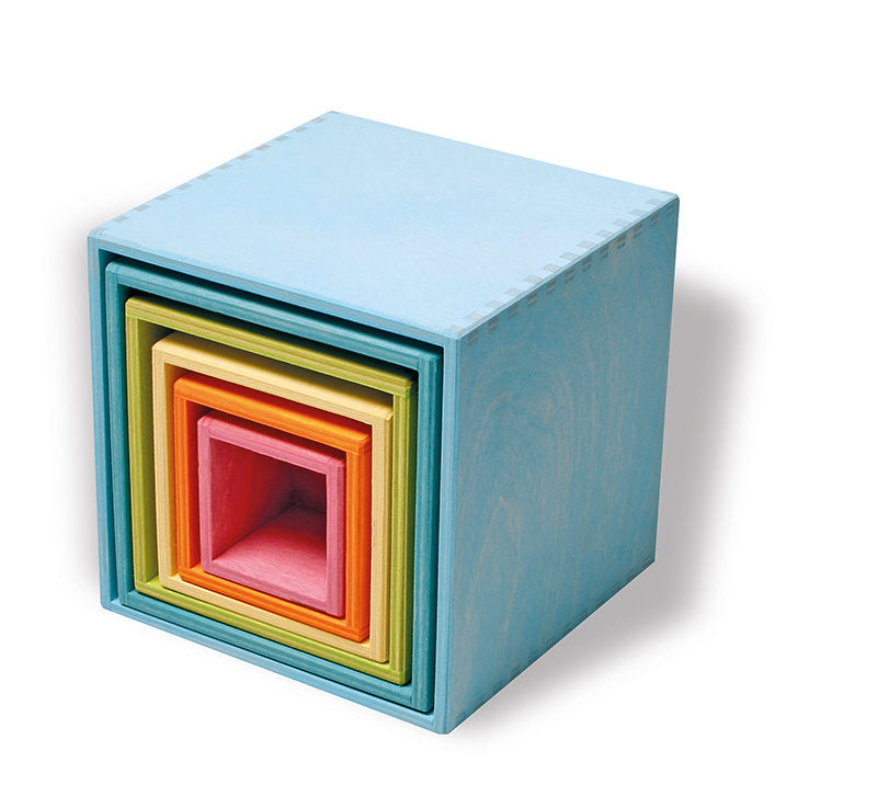 Grimms - Large Wooden Boxes Pastel