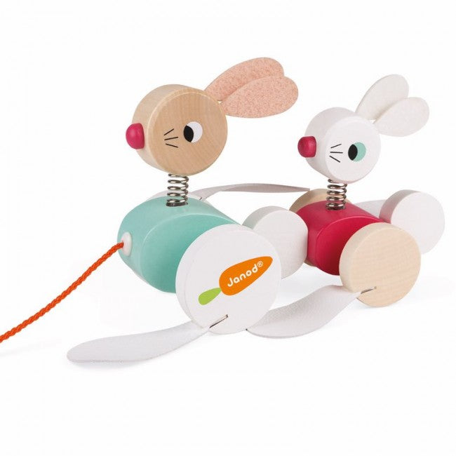 Janod - Pull Along Rabbits