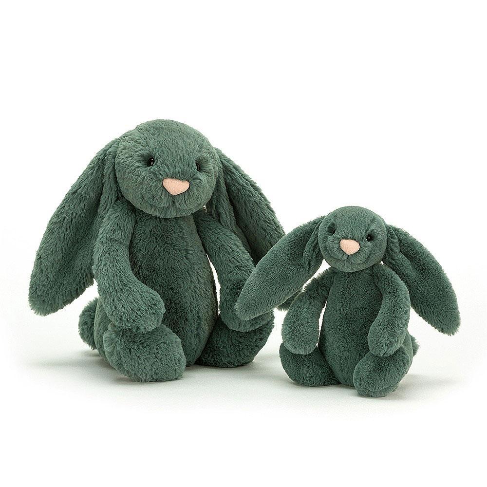 Medium and Small Forest Jellycat Bashful Bunny