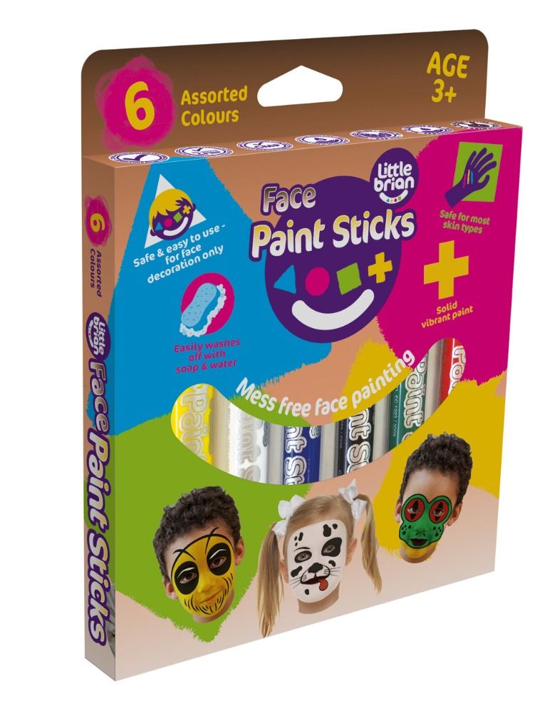 Little Brian Face Paint Sticks 6 Pieces