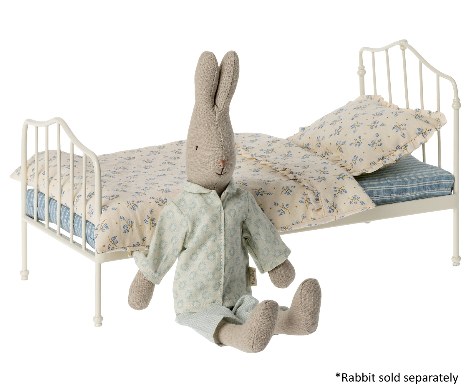 Maileg Miniature Bed Mini Blue - Bunny SOLD SEPARATELY