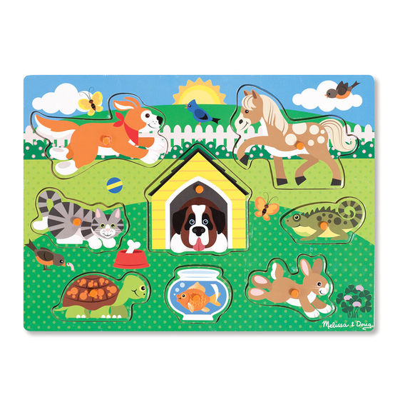 Melissa And Doug - Peg Puzzle Pets 8pc