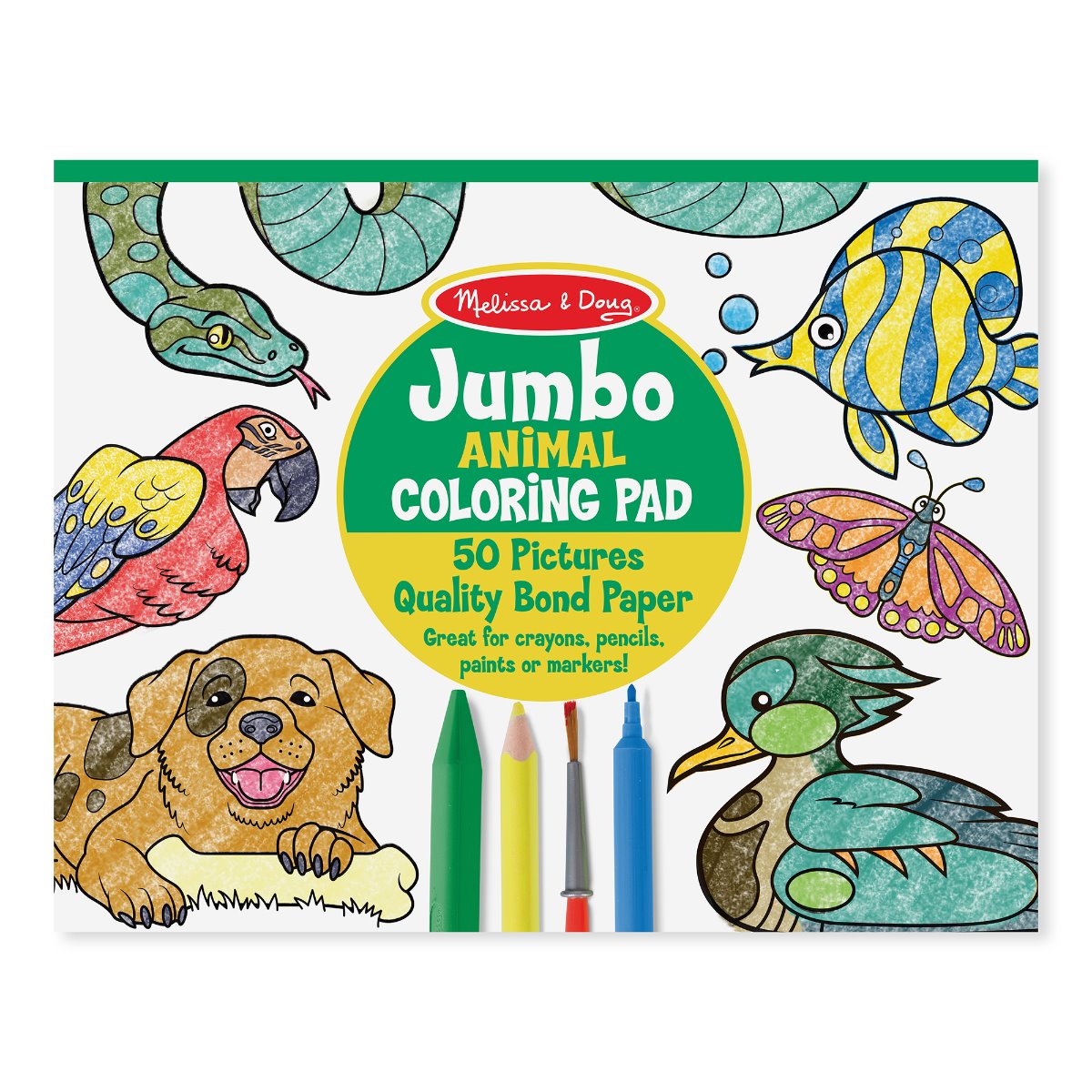 Melissa And Doug - Jumbo Colouring Pad Animals