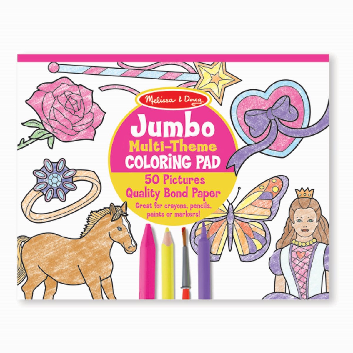 Melissa And Doug - Jumbo Colouring Pad Pink