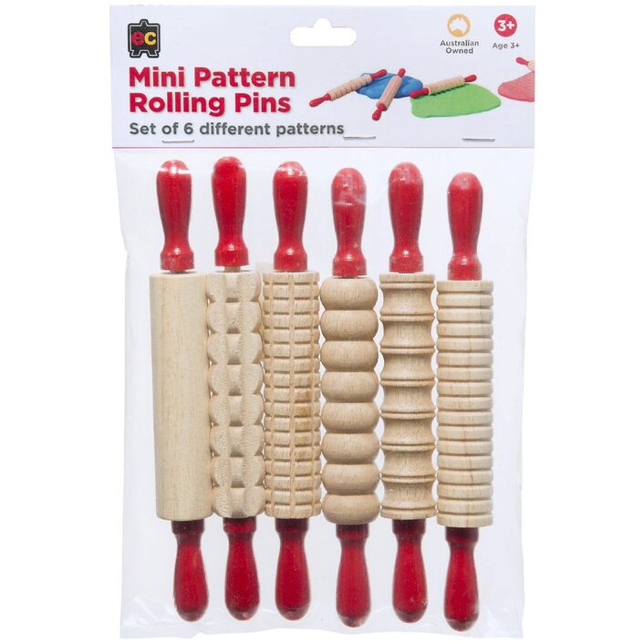 Educational Colours Mini Pattern Rolling Pins