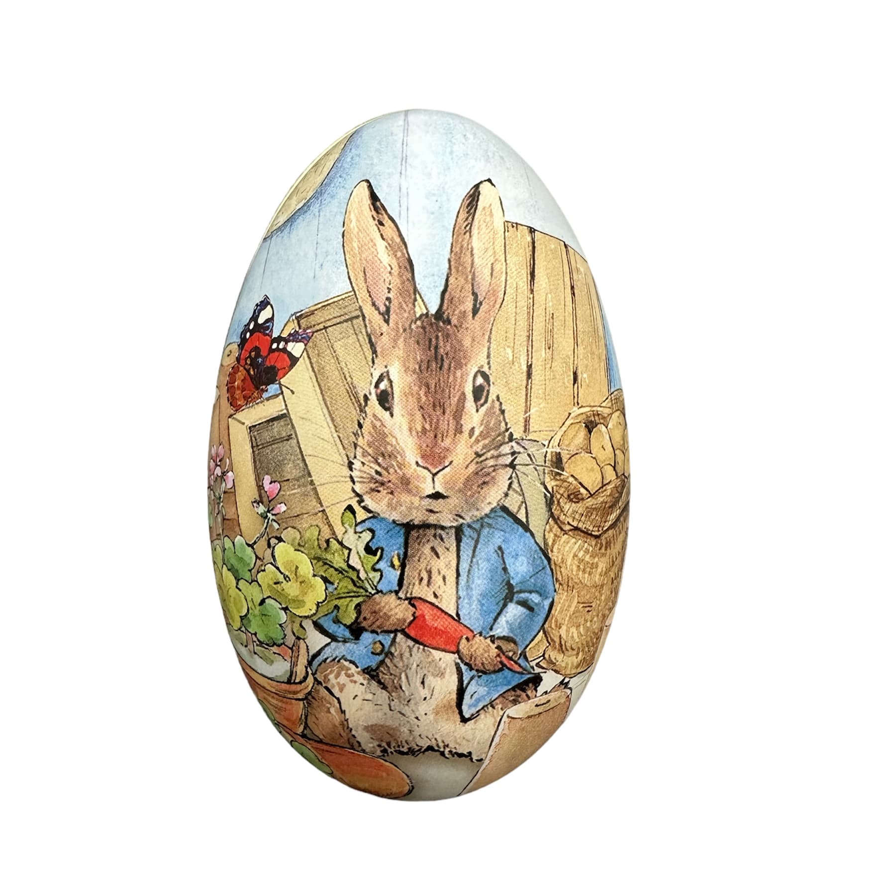 Peter Rabbit Egg Shaped Tin