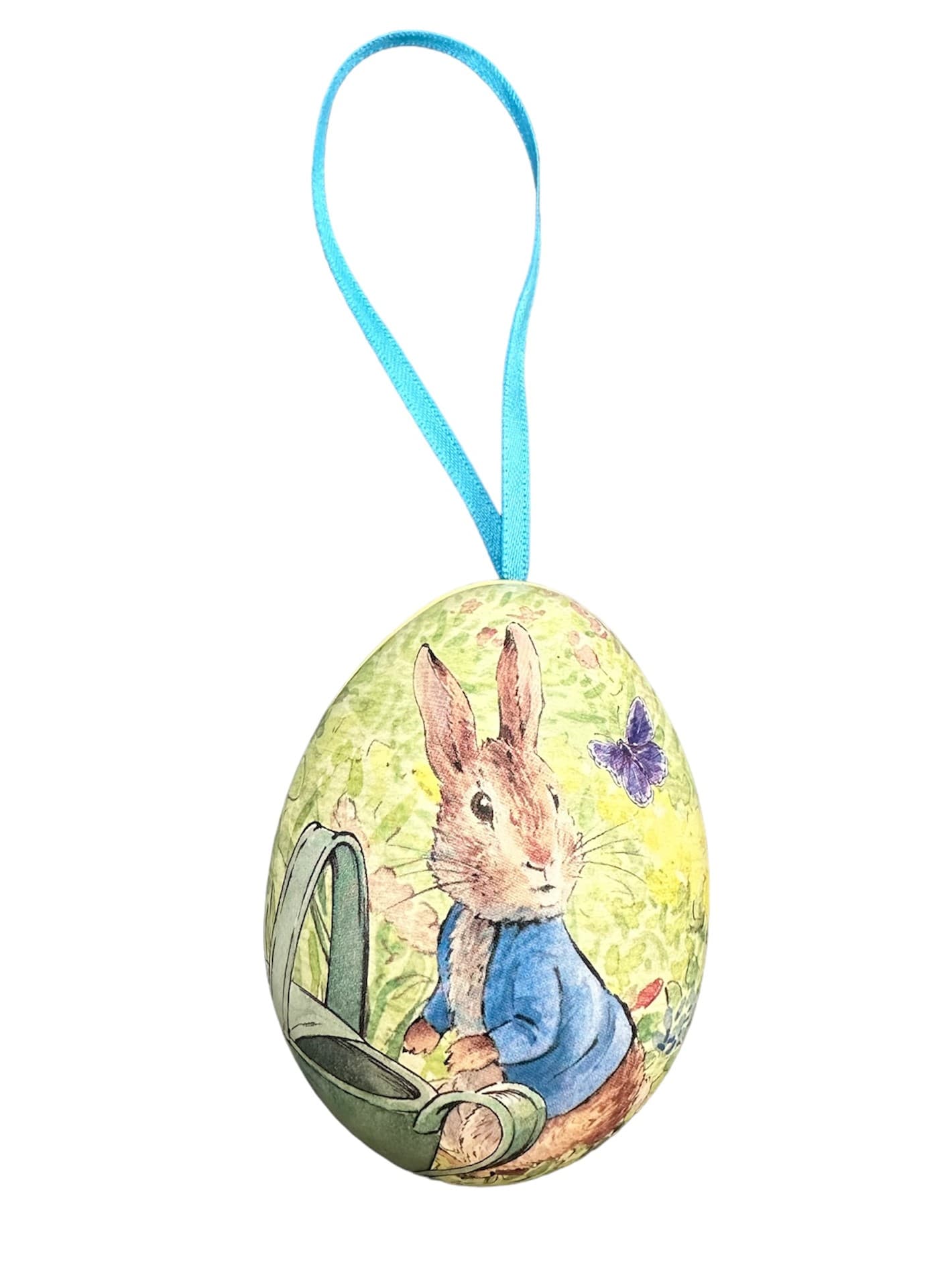 Peter Rabbit Tin - YELLOW with blue string
