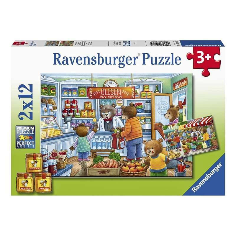 Ravensburger - Lets Go Shopping Puzzles 2 x 12 pc