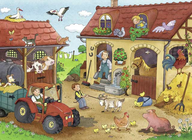 Ravensburger - Working On The Farm 2 X 12 Pc Puzzles