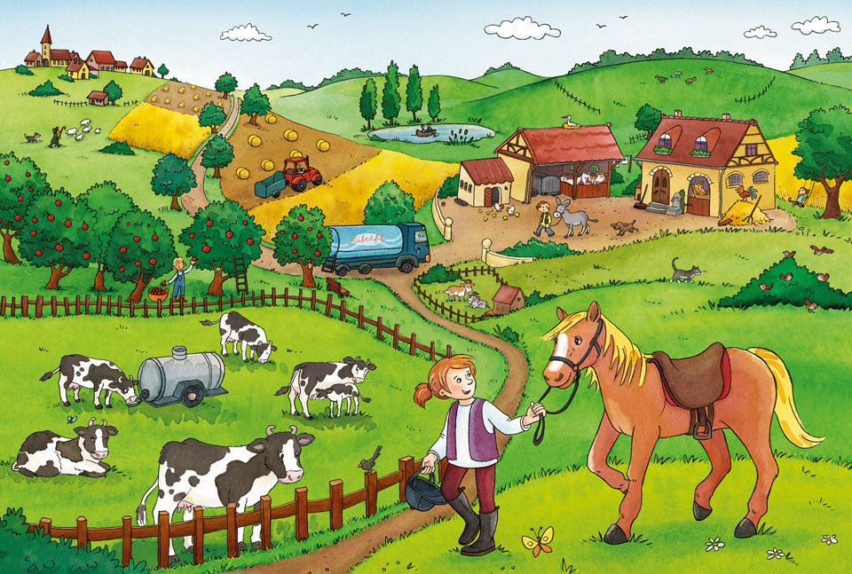 Ravensburger - Working On The Farm 2 X 12 Pc Puzzles