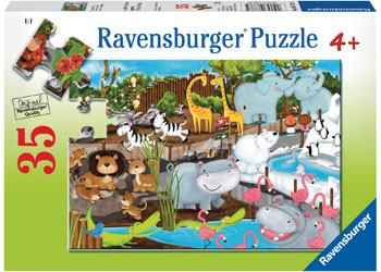 Ravensburger - Day At The Zoo Puzzle 35 Pc