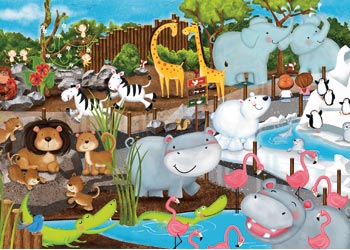 Ravensburger - Day At The Zoo Puzzle 35 Pc