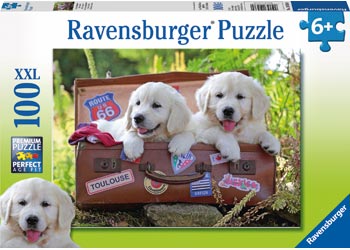 Ravensburger - Travelling Puppies Puzzle 100 Pc