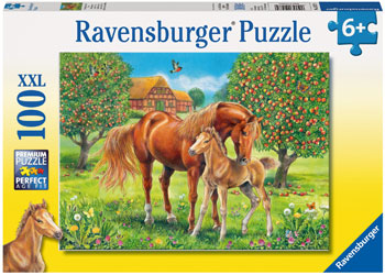 Ravensburger - Horses In The Field Puzzle 100 Pc