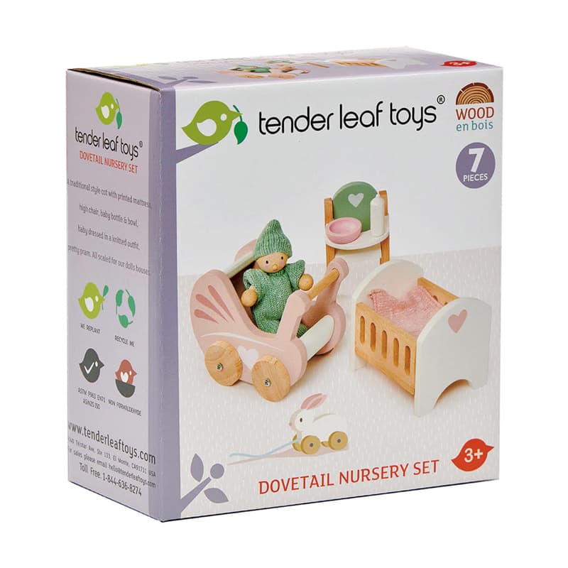 Tender Leaf Toys Dovetail Dolls House Nursery Set in box