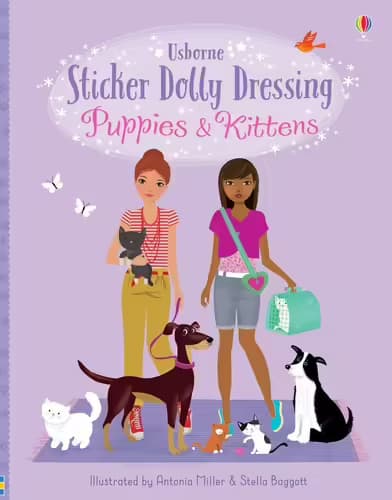 Usborne Sticker Dolly Dressing Puppies and Kittens