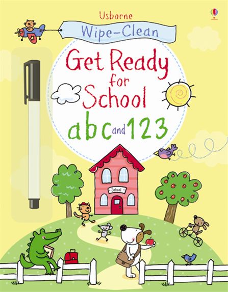 Usborne - Wipe Clean Get Ready For School Abc And 123 Pb